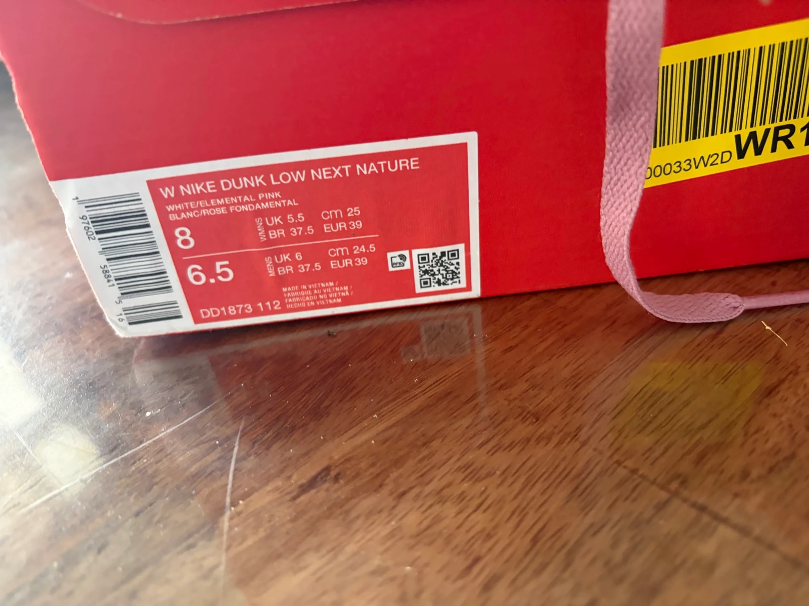 Nike dunk next nature white elemental pink taille 39 – photo 3
